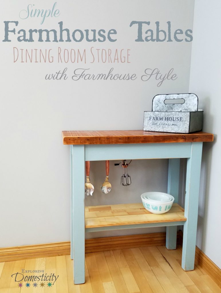 Simple Farmhouse Tables - Dining Room Storage with Gorgeous Farmhouse Style