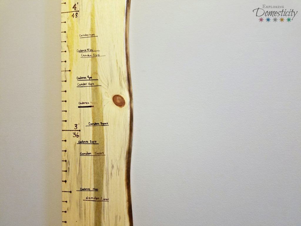 DIY Growth Chart - Measurement Board