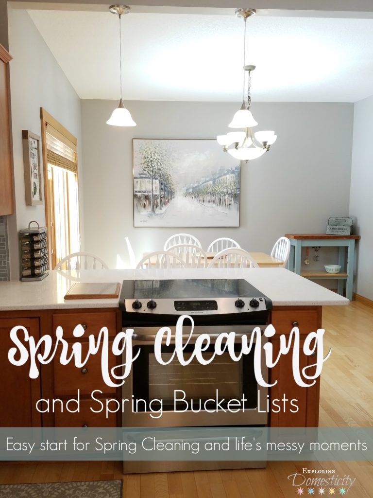 Spring Cleaning and Spring Bucket Lists - easy start for spring cleaning