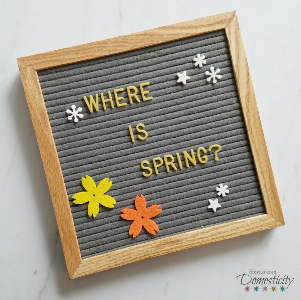Where is Spring letter board