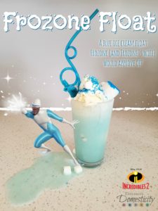 Frozone Float - a blue ice cream float Frozone (and Frozone's wife) would approve of