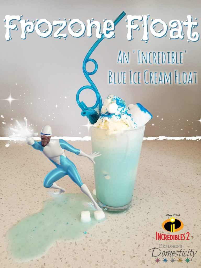 Frozone Float - an 'Incredible' Blue Ice Cream Float