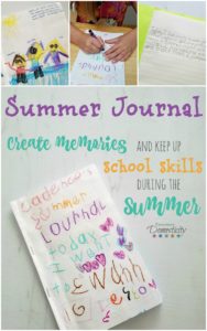 Summer Journal - tips to create memories and keep up school skills during the summer