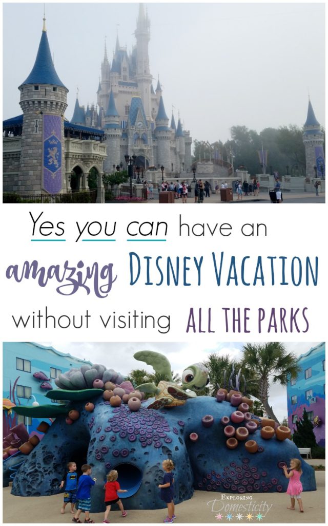 Amazing Disney World Vacation without visiting all the parks