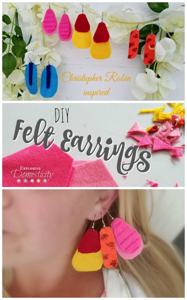Christopher Robin Inspired DIY Felt Earrings