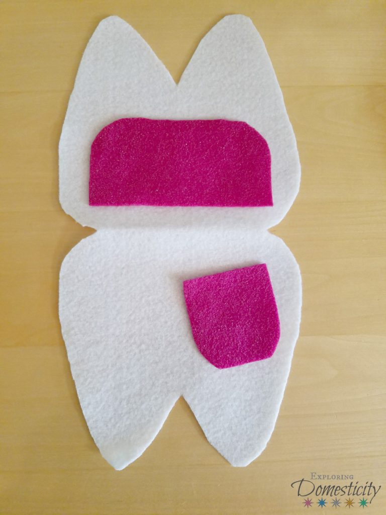 Tooth Fairy Pillow - cutting the felt shapes