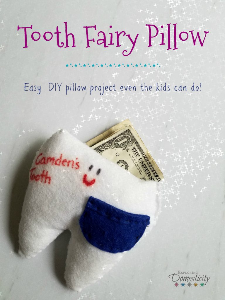 Tooth Fairy Pillow - easy DIY pillow project even the kids can do