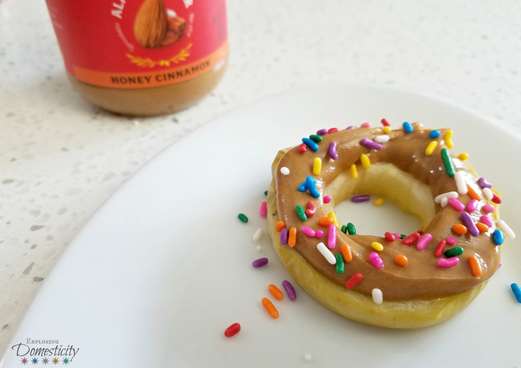 Warm Apple Slice Donuts with Lindsay Honey Cinnamon Almond Butter