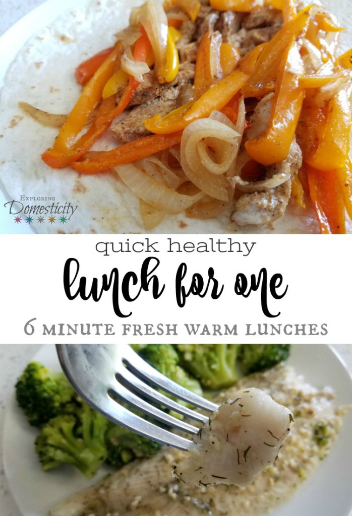Quick Healthy Lunch for One - 6 minute fresh warm lunches