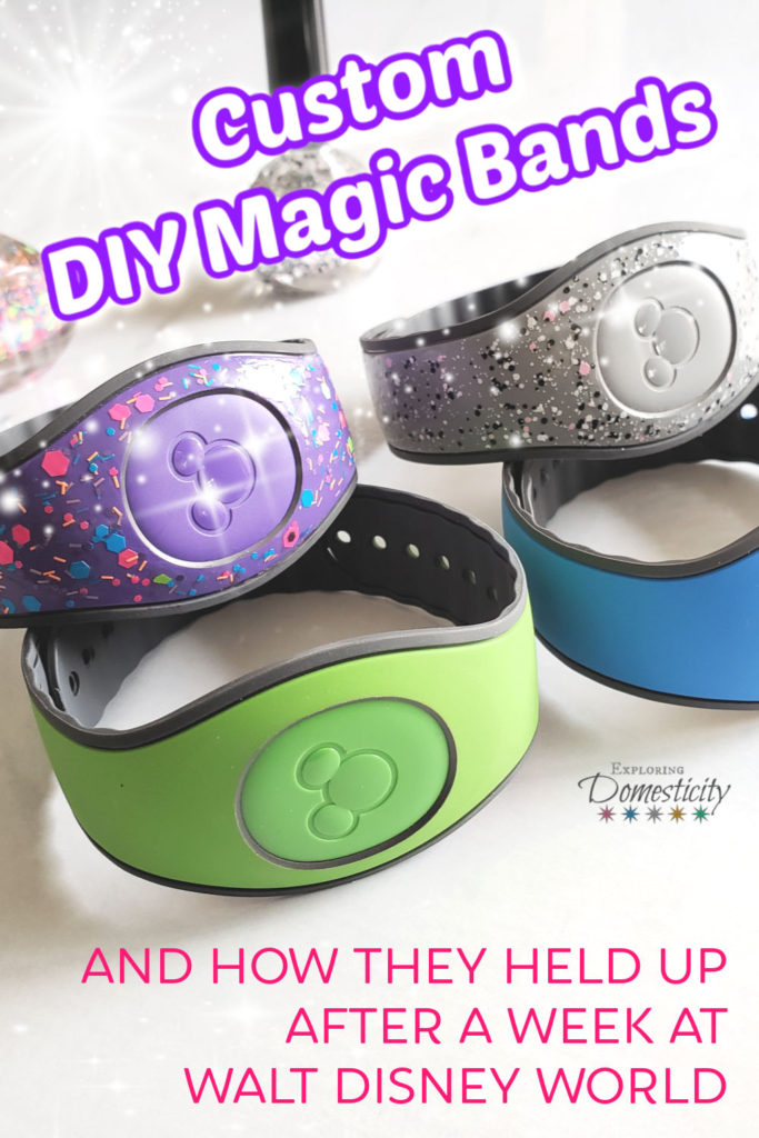 DIY Custom Magic Bands with nail polish and tattoos - and how they held up