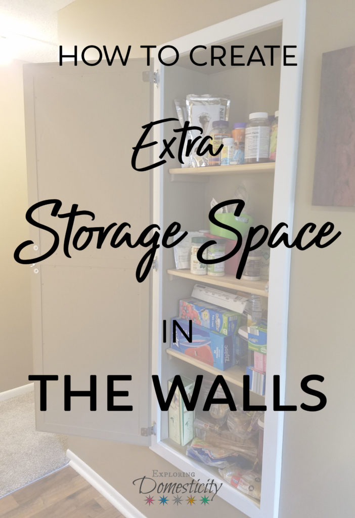 How to Create Extra Storage Space in the Walls - perfect for a broom closet or extra pantry space.