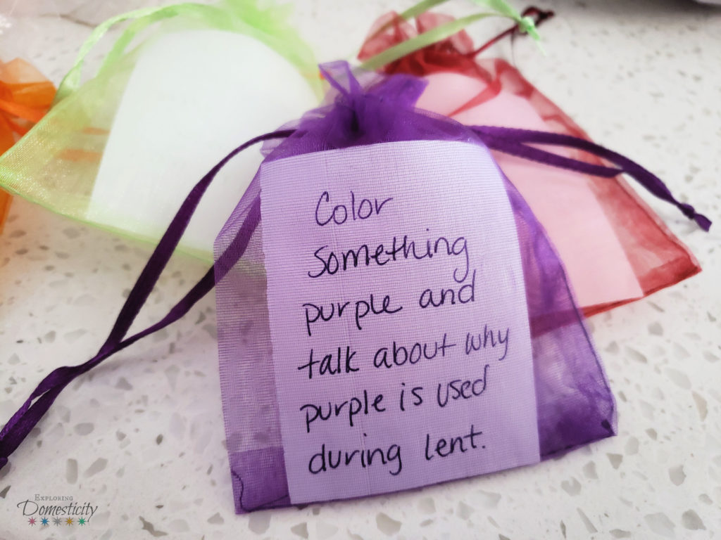 Lent Activities for Kids - the color purple