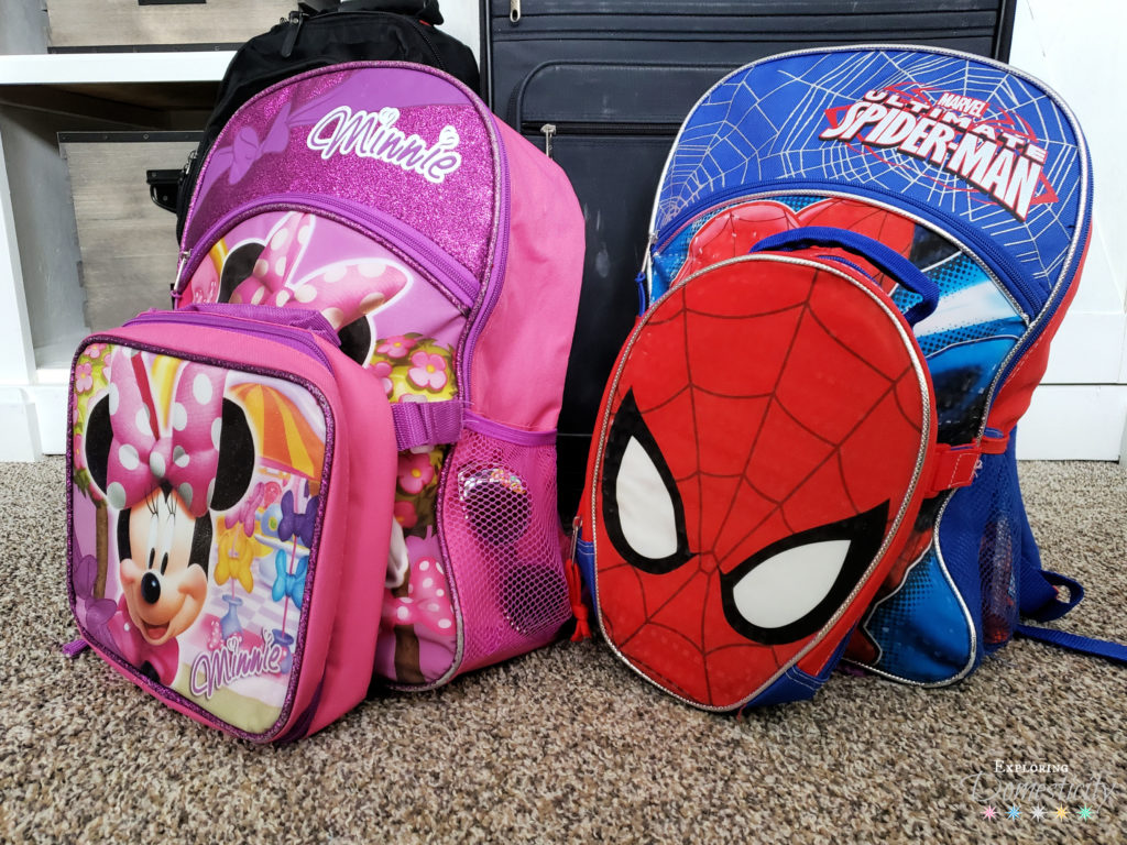 Packing Tips for a family of four - kids' backpacks