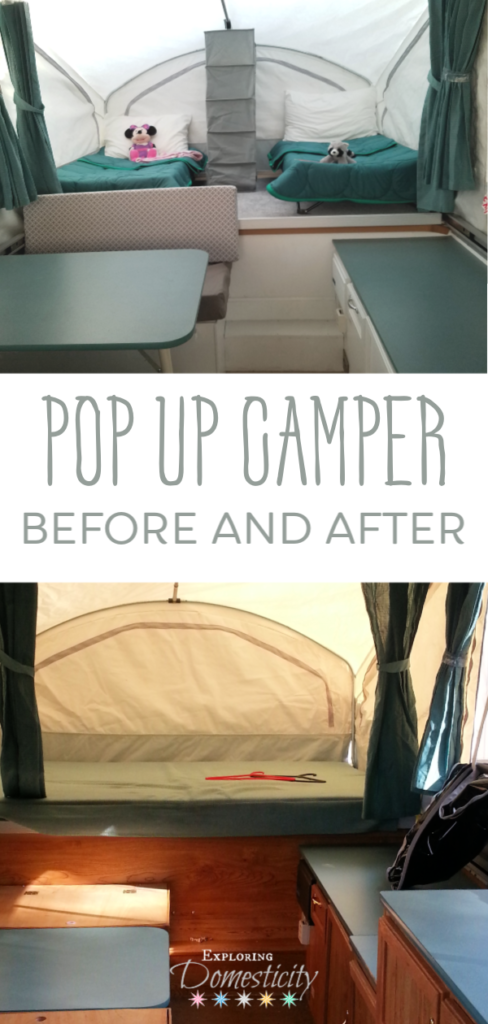 Pop Up Camper Before and After - Easy and fresh pop up camper remodel