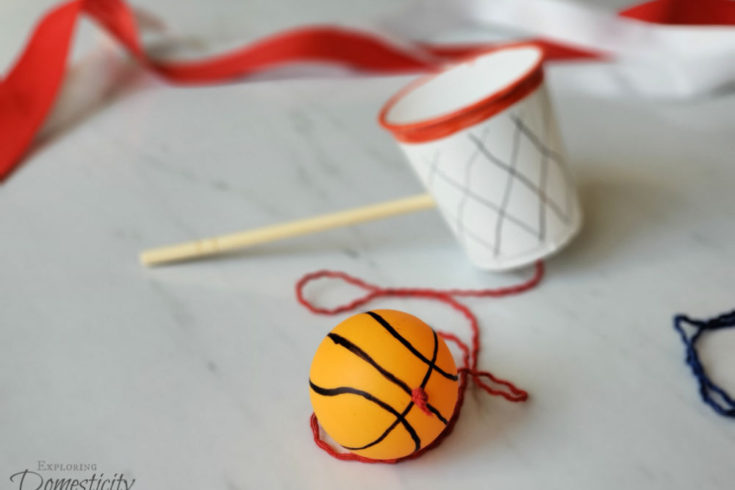 Basketball Cup and Ball Craft - great for basketball parties!