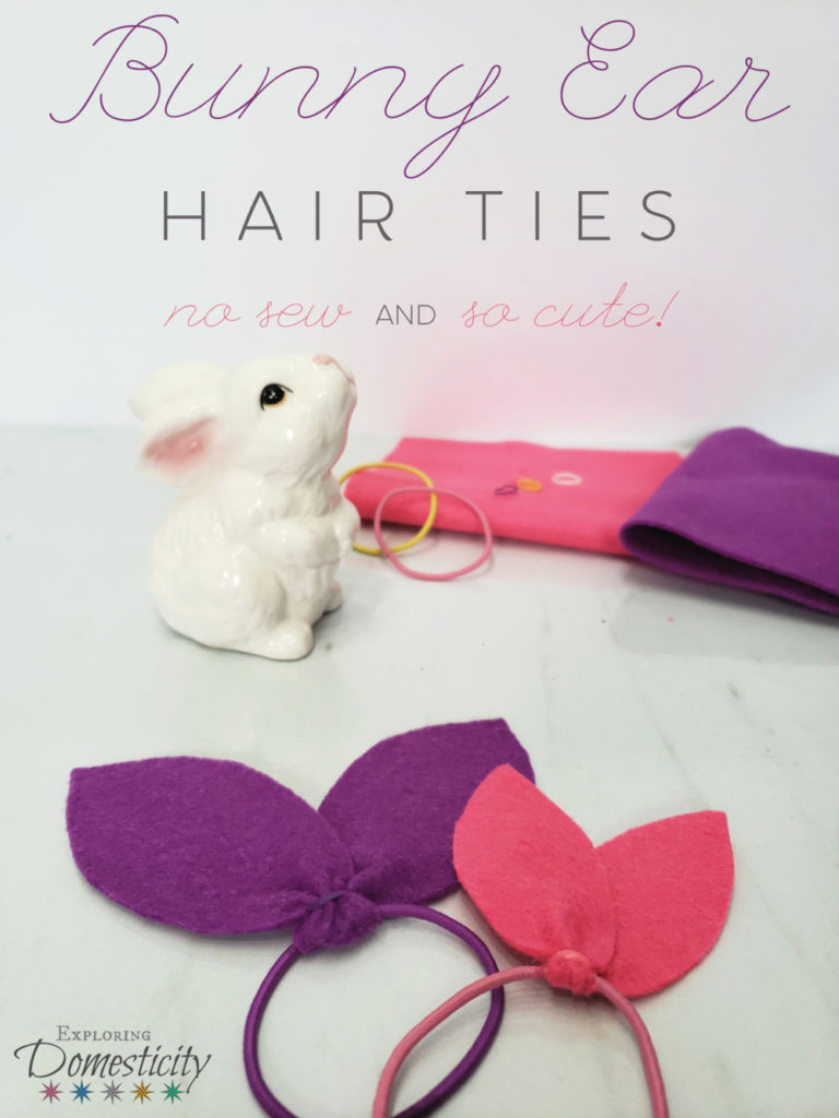 Bunny Ear Hair Ties - No Sew!
