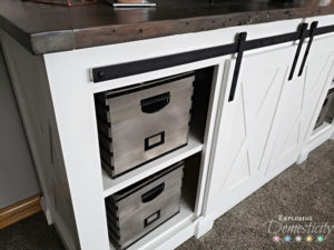 DIY Barn Door Hardware for farmhouse dresser step-by-step