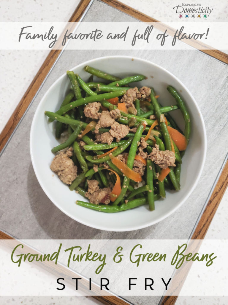 Ground Turkey and Green Beans Stir Fry - family favorite with big flavor!