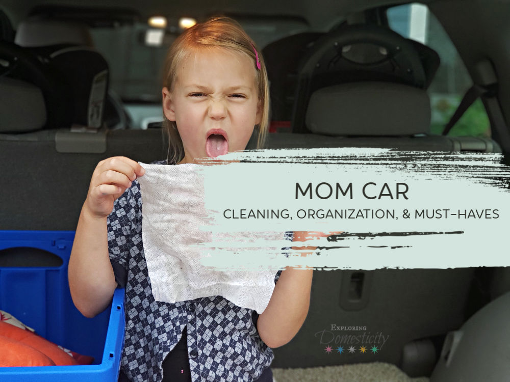 Mom Car Cleaning with Armor All cleaning wipes feature