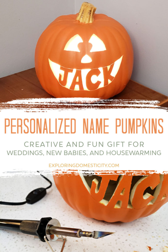 Personalized name pumpkins - diy gift perfect for new babies, weddings, and housewarming