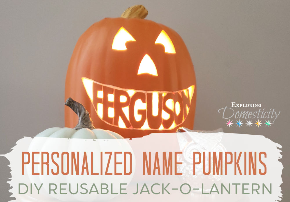 Personalized Name Pumpkins - DIY Halloween Jack-o-lantern
