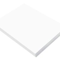 SunWorks Construction Paper, Bright White,  9" x 12", 100 Sheets