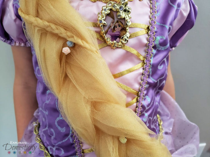 Rapunzel hair DIY braid and Rapunzel costume