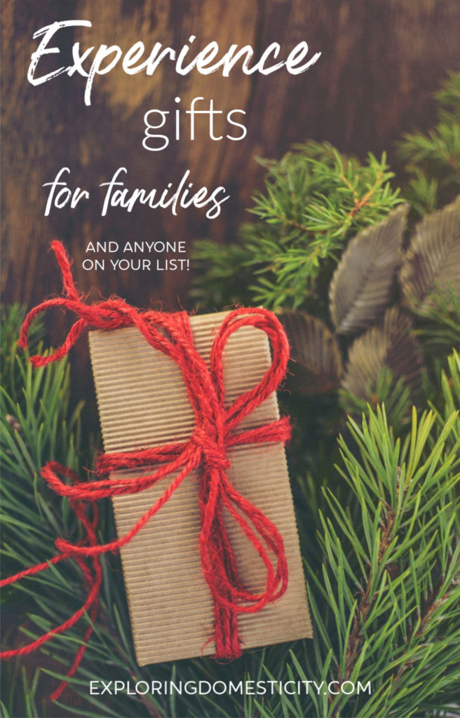 Experience Gifts for Families - and anyone on your list