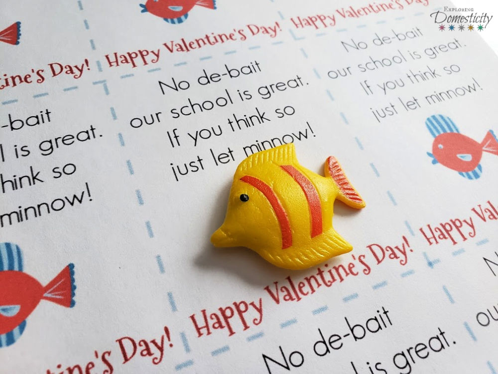 Fish Valentine poem with grow fish