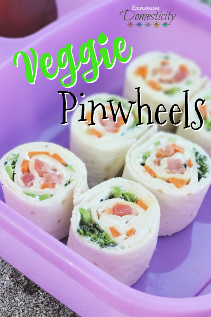 Veggie Pinwheels Appetizer, Snack, or Lunch