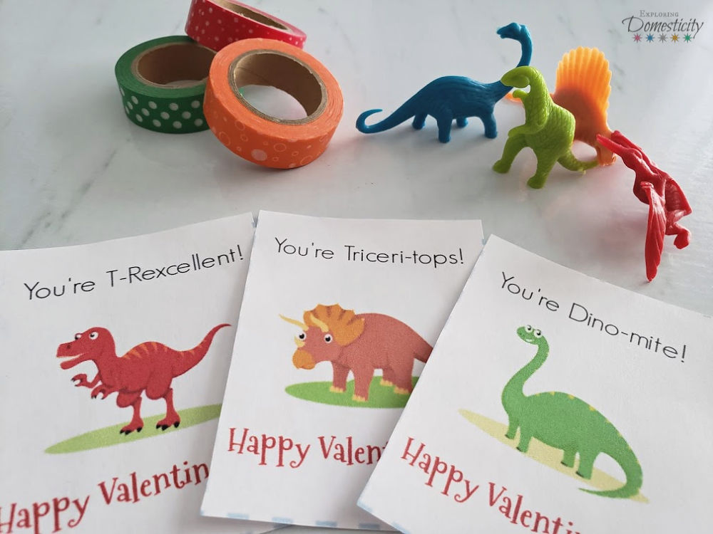 Dinosaur Valentines - 3 varieties