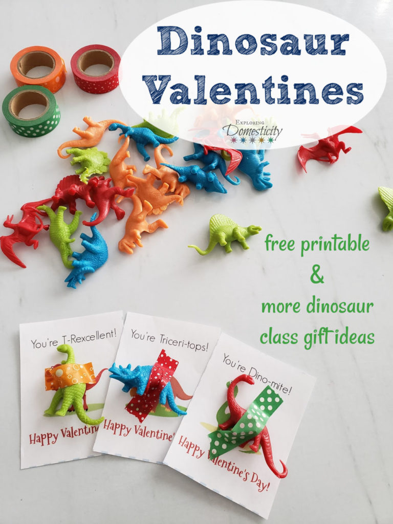 Dinosaur Valentines - free printable and more dinosaur class gift ideas