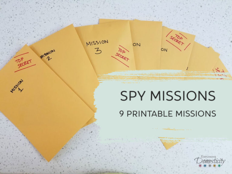 Spy Missions: 9 Printable Missions ⋆ Exploring Domesticity