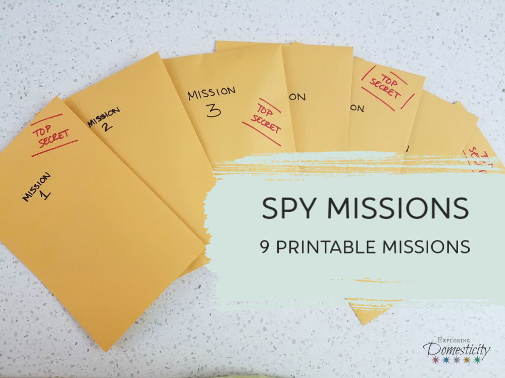 Spy Missions 9 Printable Missions Exploring Domesticity