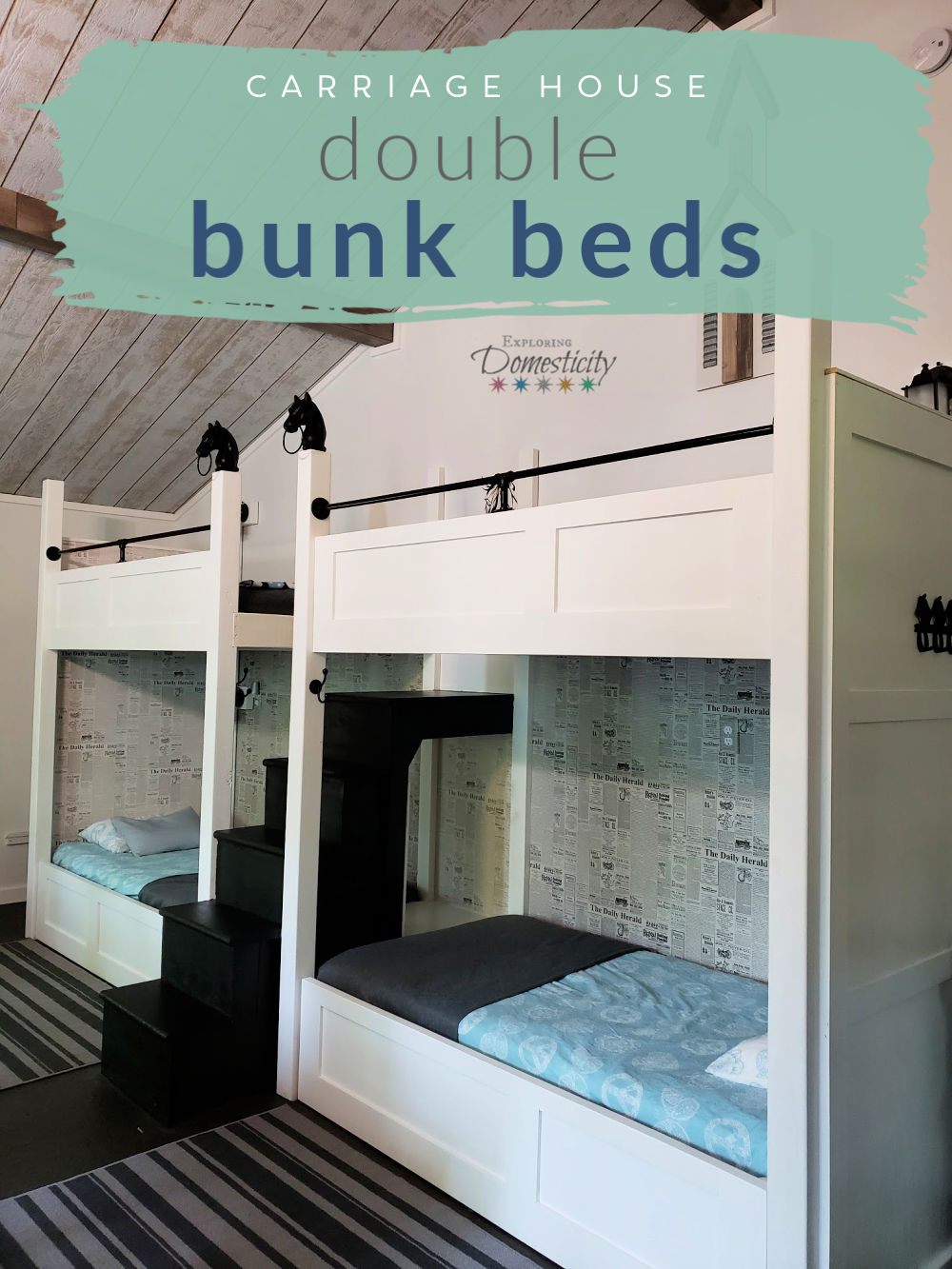 Double Bunk Beds Design For Kids And, Skinny Bunk Beds