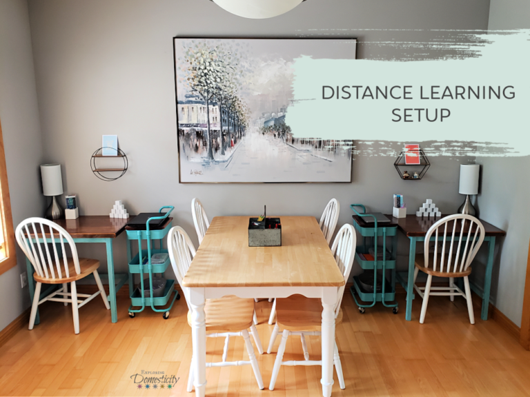 Distance Learning Setup and Desks ⋆ Exploring Domesticity