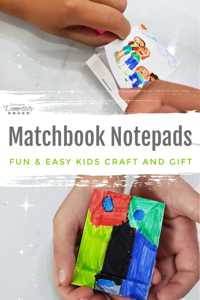 Matchbook Notepads - fun and easy kids craft and gift