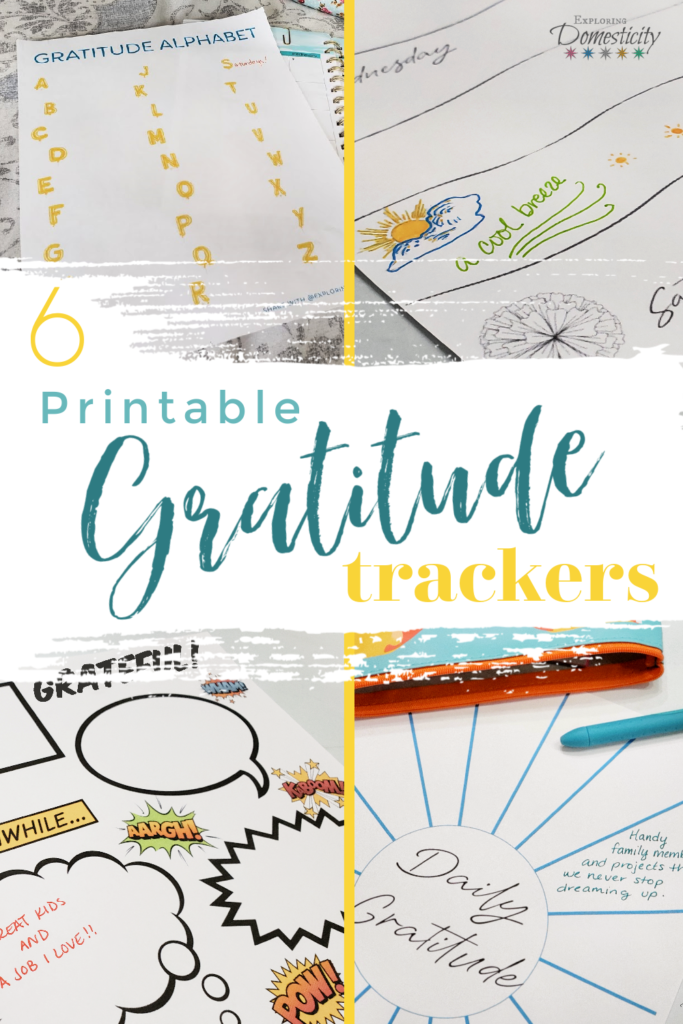 Printable Gratitude Trackers