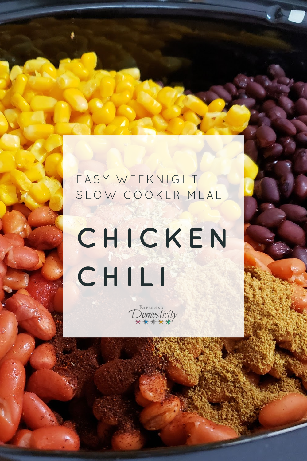 Easy Weeknight Slow Cooker Meal Chicken Chili