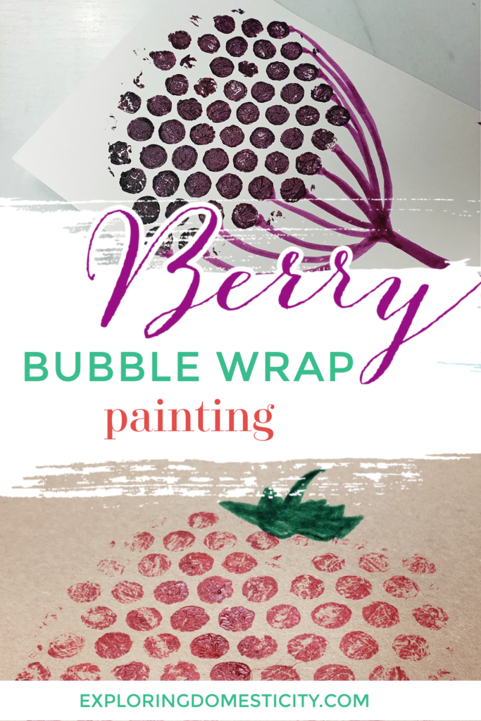 Berry Bubble Wrap Painting Art Project