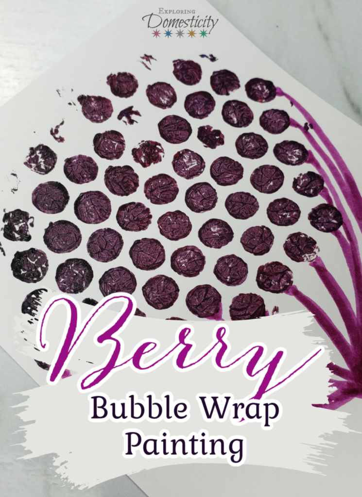 Berry Bubble Wrap Painting Craft