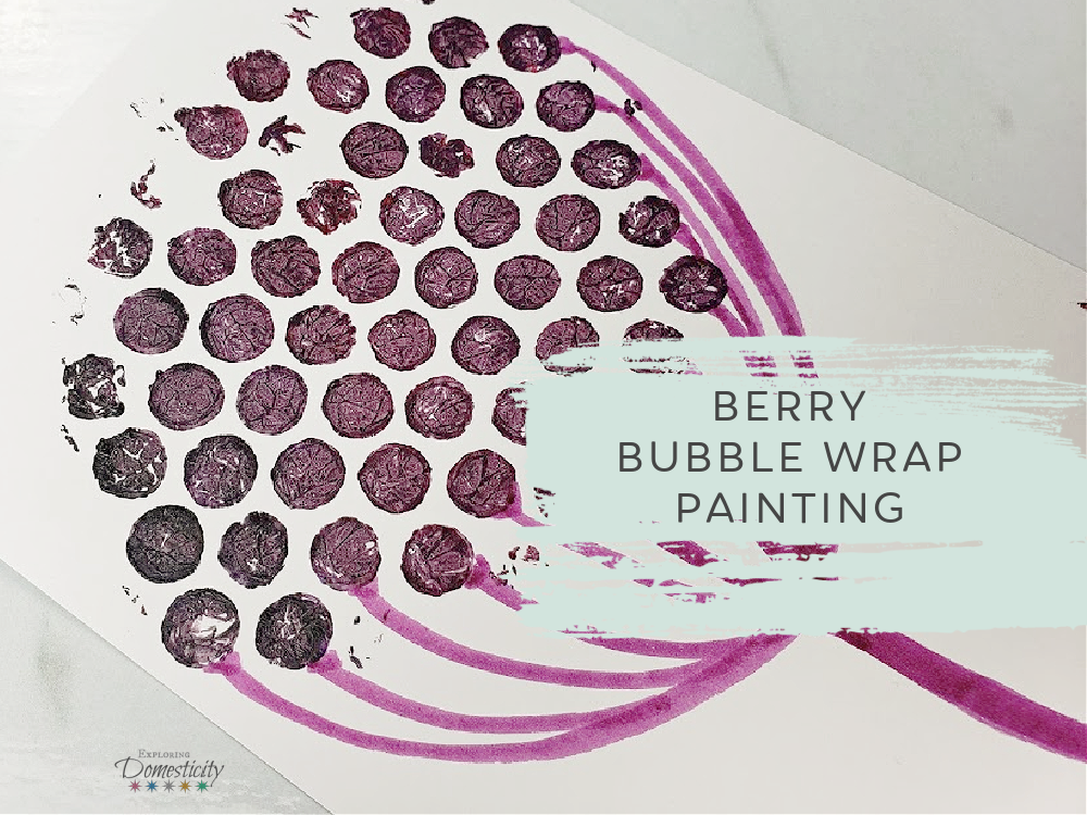 Berry Bubble Wrap Painting feature