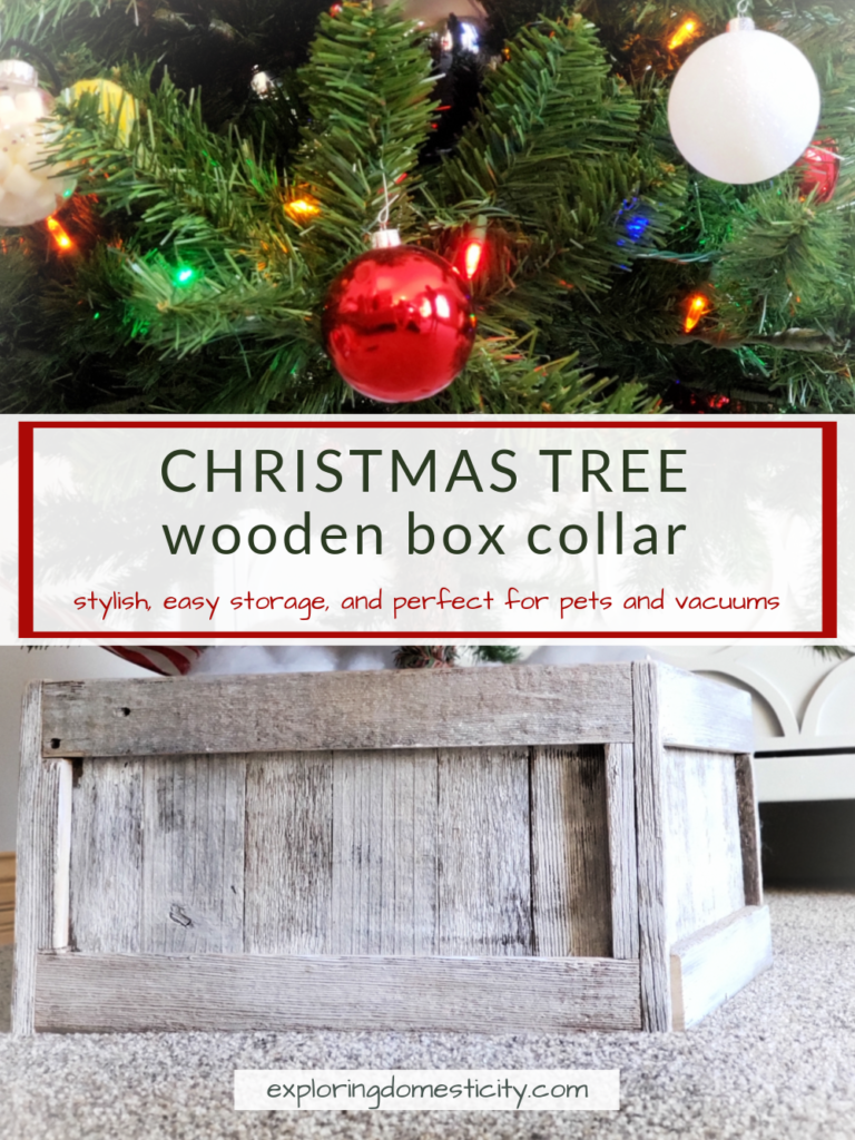 Christmas Tree wooden box collar