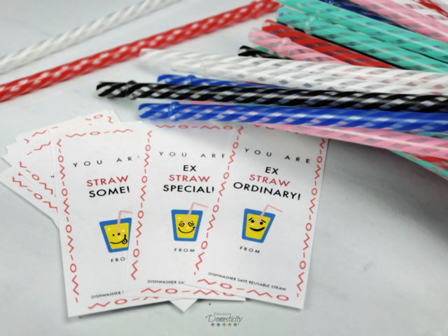 Valentine Straws: Non-Candy Class Gifts ⋆ Exploring Domesticity