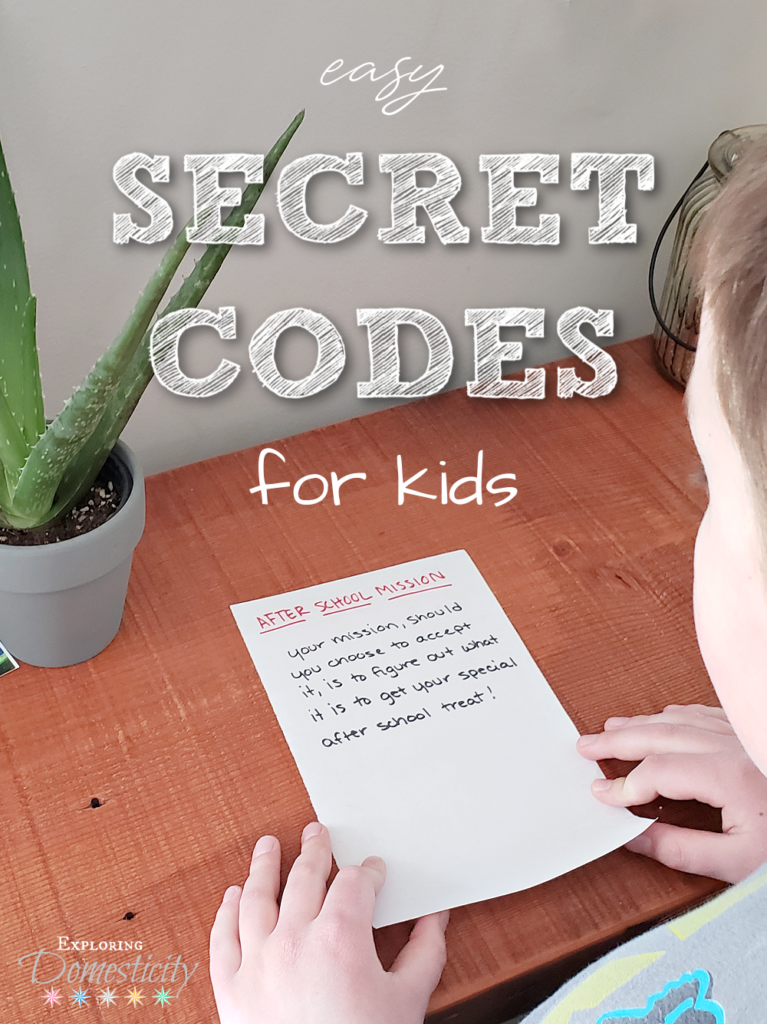Easy Secret Codes for kids