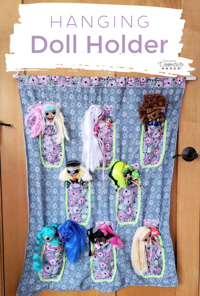 Hanging Doll Holder - fabric doll organizer