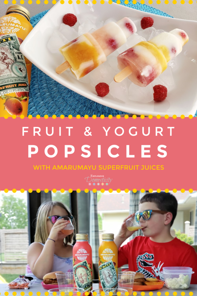 Fruit & Yogurt Popsicles with AMARUMAYU superfruit juices