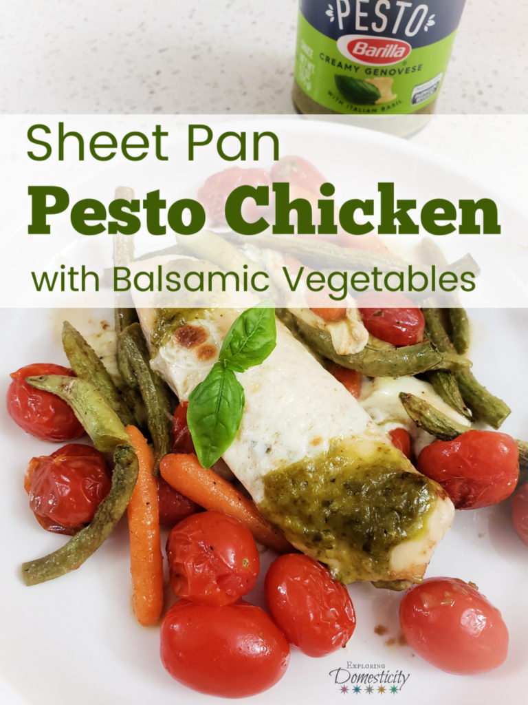 Sheet Pan Pesto Chicken with Balsamic Vegetables - Barilla Pesto Creamy Genovese