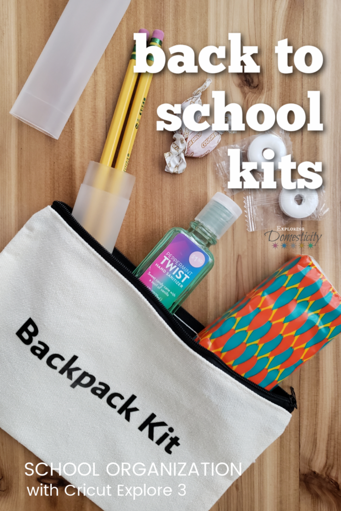 back to school kits - school organization with Cricut Explore 3